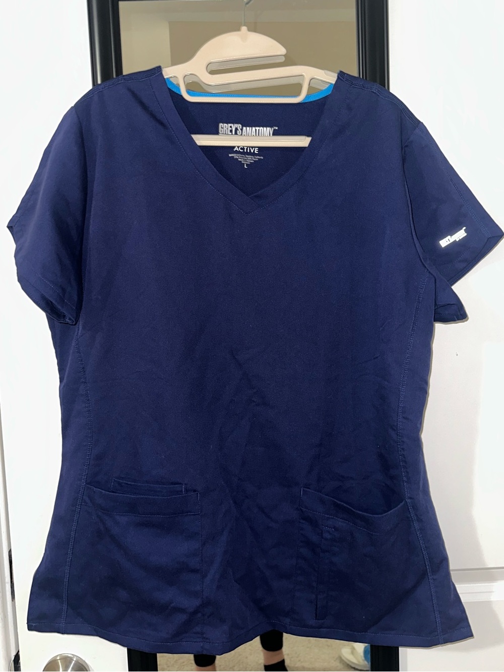 Grey's Anatomy Navy V-Neck Medical Scrub Top